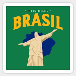 Brazil Brasil Brazilian Christ The Redeemer Sticker